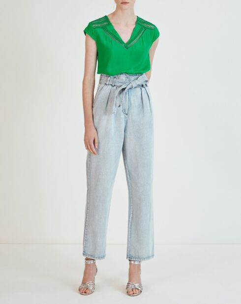 Blusa bordada verde Lorena