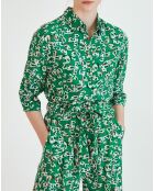 Chemise  Leica imprimée verte