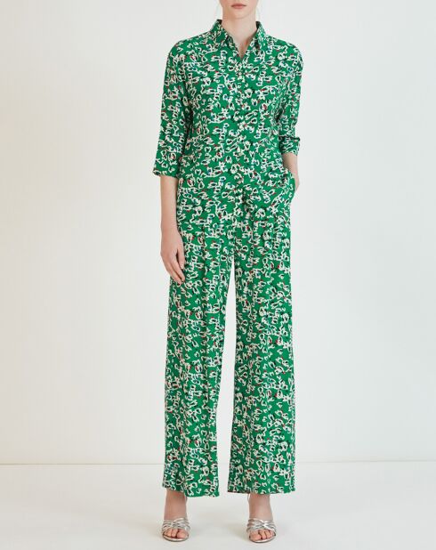 Leica grünes bedrucktes Hemd