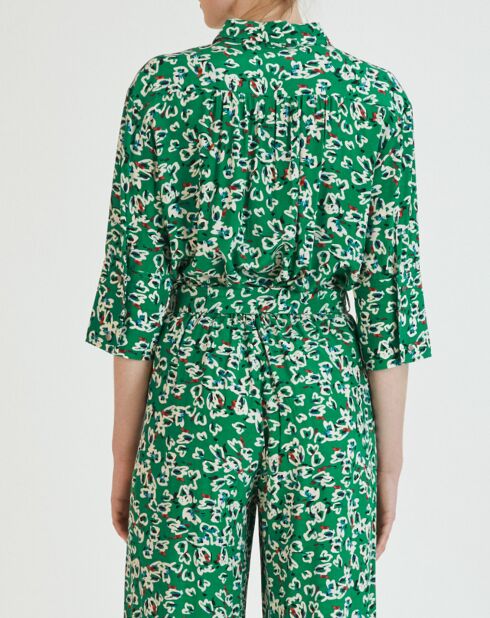Leica grünes bedrucktes Hemd