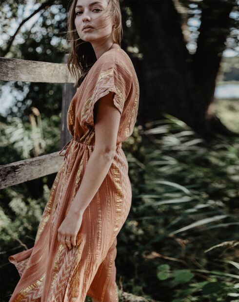 Robe Hayley imprimée terracotta
