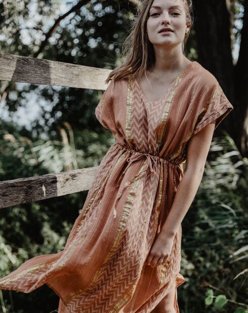 Robe Hayley imprimée terracotta