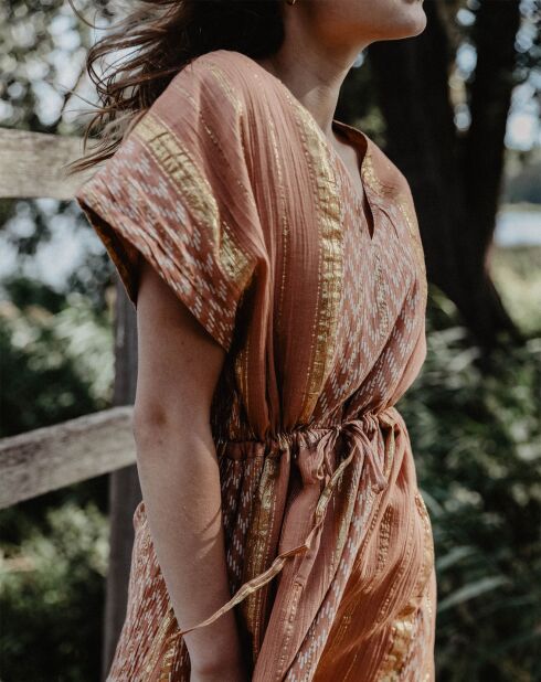 Robe Hayley imprimée terracotta