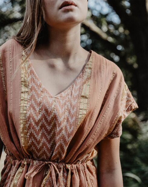 Robe Hayley imprimée terracotta