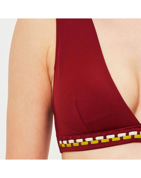 Haut de maillot paddé Usoa bordeaux