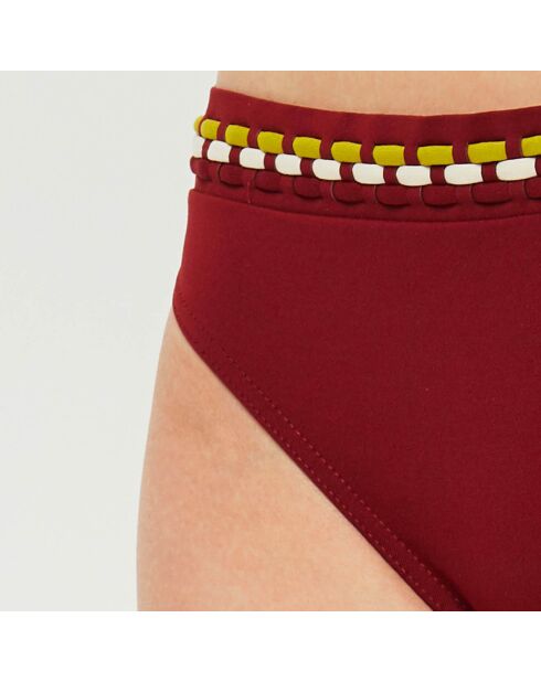 Slip bikini rosso bordeaux Usoa