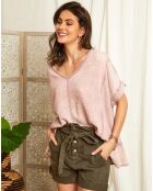 Top en Coton & Lin Laurina rose pâle