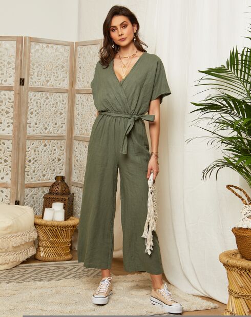 Mono caqui Armelle 100% lino