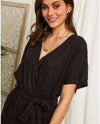 Combinaison 100% Lin Armelle noire
