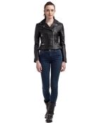 Perfecto en Cuir Leonor noir