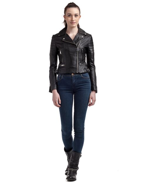 Perfecto en Cuir Leonor noir