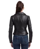 Perfecto en Cuir Leonor noir