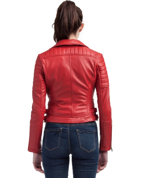 Perfecto en Cuir Lilo rouge