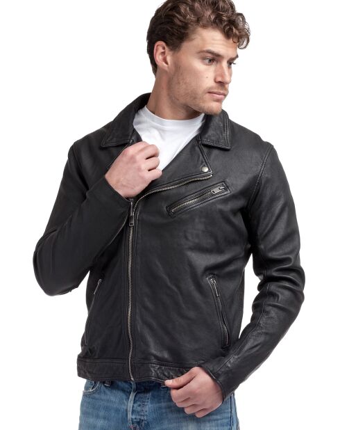 Layon zwart leer perfecto