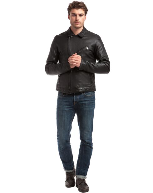 Perfecto en Cuir Layon noir