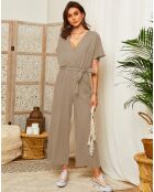 Combinaison 100% Lin Armelle taupe