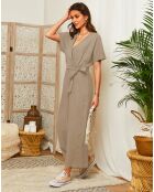 Combinaison 100% Lin Armelle taupe