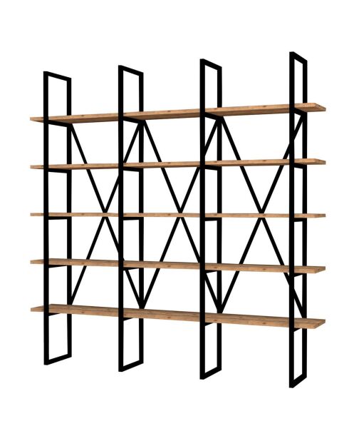 Bibliothèque Beylerbeyi noire - 160x160x26 cm