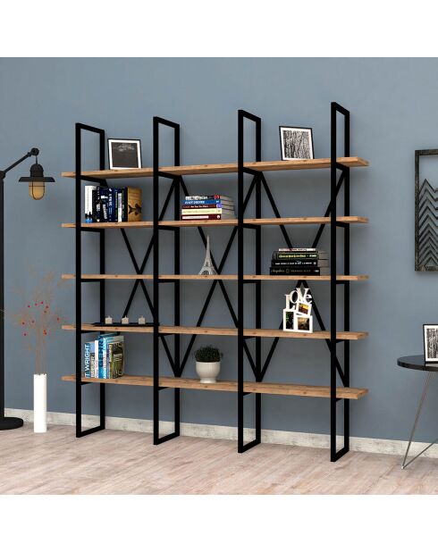 Bibliothèque Beylerbeyi noire - 160x160x26 cm