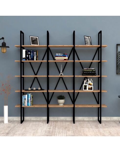 Bibliothèque Beylerbeyi noire - 160x160x26 cm