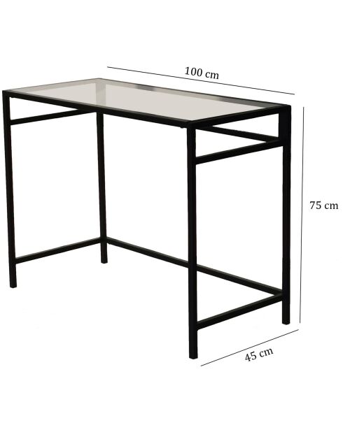 Bureau Network noir - 100x45x75 cm