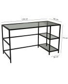 Bureau Master noir - 130x60x75 cm