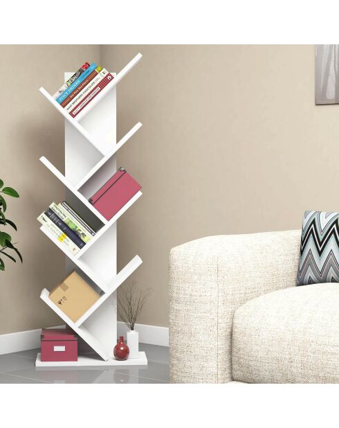 Bibliothèque Hitit blanche - 46x128.5x22 cm