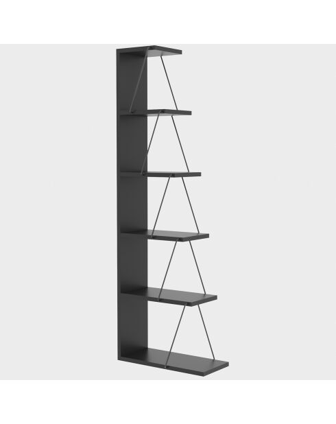 Librería Tlos antracita/negra - 50x150x22 cm