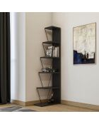 Librería Tlos antracita/negra - 50x150x22 cm