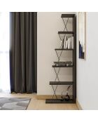 Librería Tlos antracita/negra - 50x150x22 cm