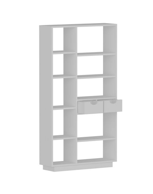 Bibliothèque Luma blanche - 80.4x188.6x25 cm