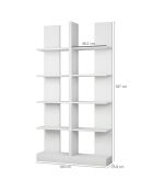 Bibliothèque kiz blanche - 100x187x25.8 cm