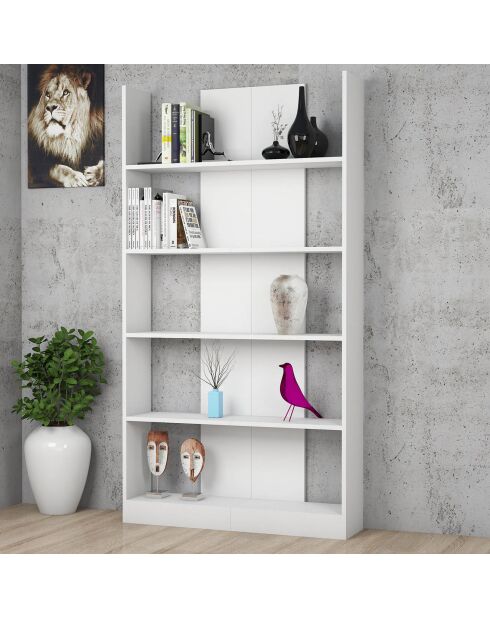 Bibliothèque kiz blanche - 100x187x25.8 cm