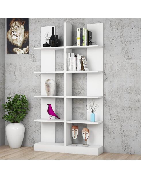 Bibliothèque kiz blanche - 100x187x25.8 cm