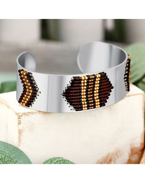 Bracciale Yakao in acciaio argentato
