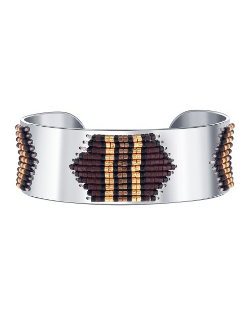 Bracciale Yakao in acciaio argentato