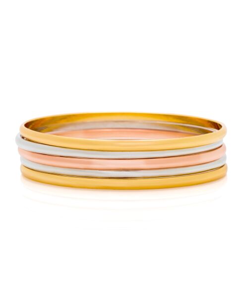 Bracelet 5 joncs Lovely Of Us en Rhodium argenté/doré/doré rose