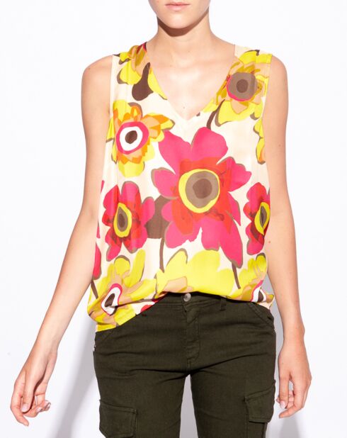 Top Maya jaune/rouge