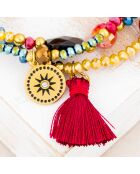 Bracelet Divoline en Acier doré/multicolore