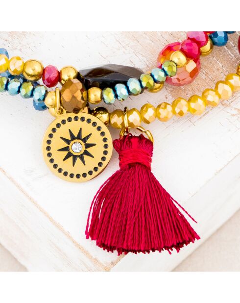 Bracelet Divoline en Acier doré/multicolore