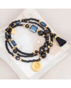 Bracelet Ofelie en Acier doré/noir