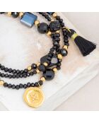 Bracelet Ofelie en Acier doré/noir