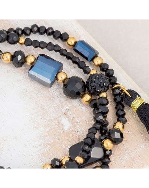 Bracelet Ofelie en Acier doré/noir