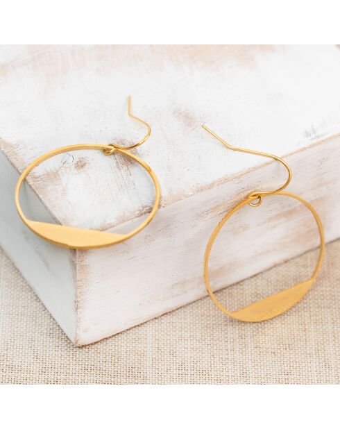 Lamerie Ohrringe aus vergoldetem Stahl