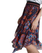 Jupe Itaca bleu/rouge