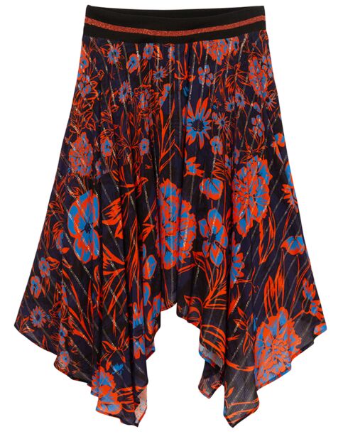 Jupe Itaca bleu/rouge