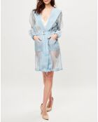 Veste transparente Esprit d'Atelier 100% Soie bleue