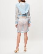 Veste transparente Esprit d'Atelier 100% Soie bleue