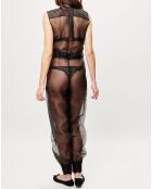 Combinaison transparente Esprit d'Atelier 100% Soie noire