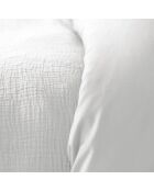 Parure housse de couette 100% Gaze de Coton blanche